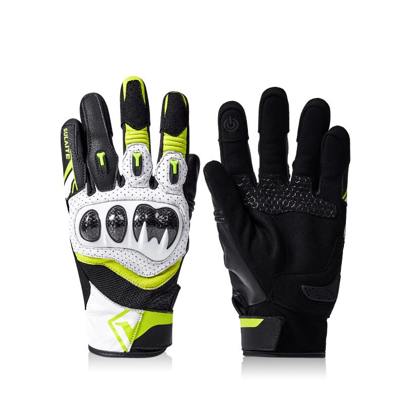 3K Carbon Fiber Shock-Resistant Two-Finger Touchscreen Cycling Gloves - G25
