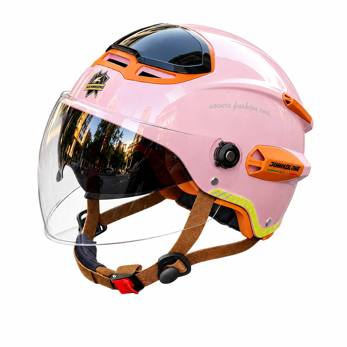 KTVMOTO Open Face Motorcycle Helmet with Dual Visor for Adults-I263