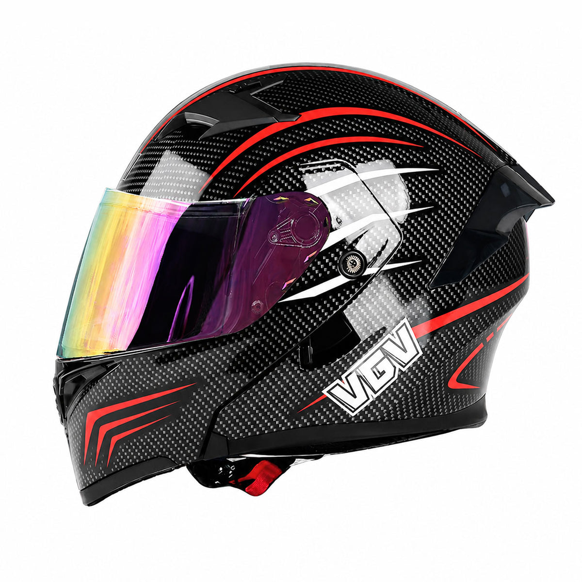KTVMOTO Motorcycle colored lens flip helmet with built-in Bluetooth - I261