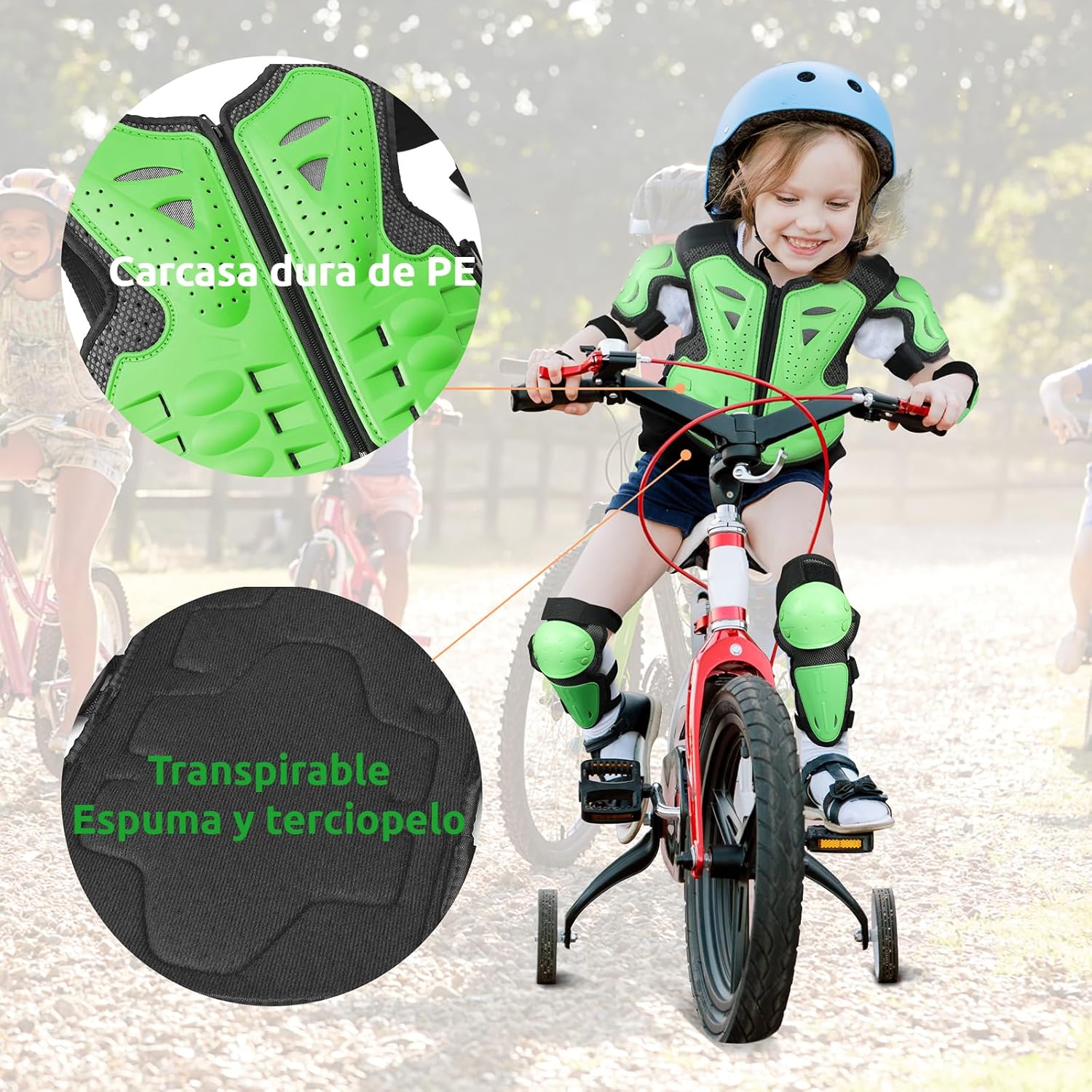 Teenager 5-piece off-road motorcycle gear set - F7