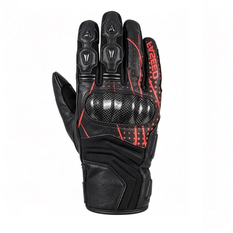 Carbon fiber sheepskin motorcycle riding touchscreen gloves-G99