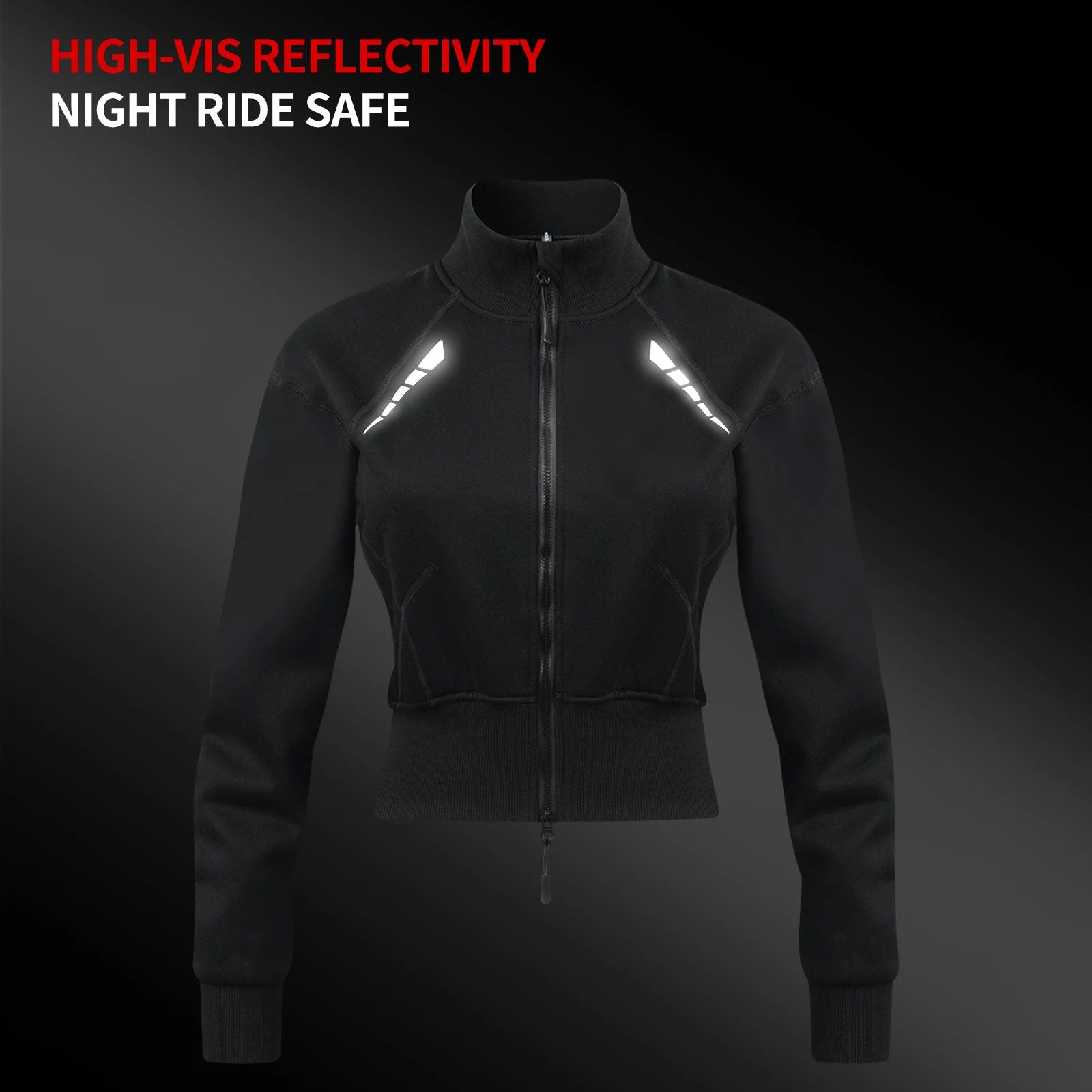 CE Protective Pad Women's Fleece-Lined Cycling Armor Jacket-J36