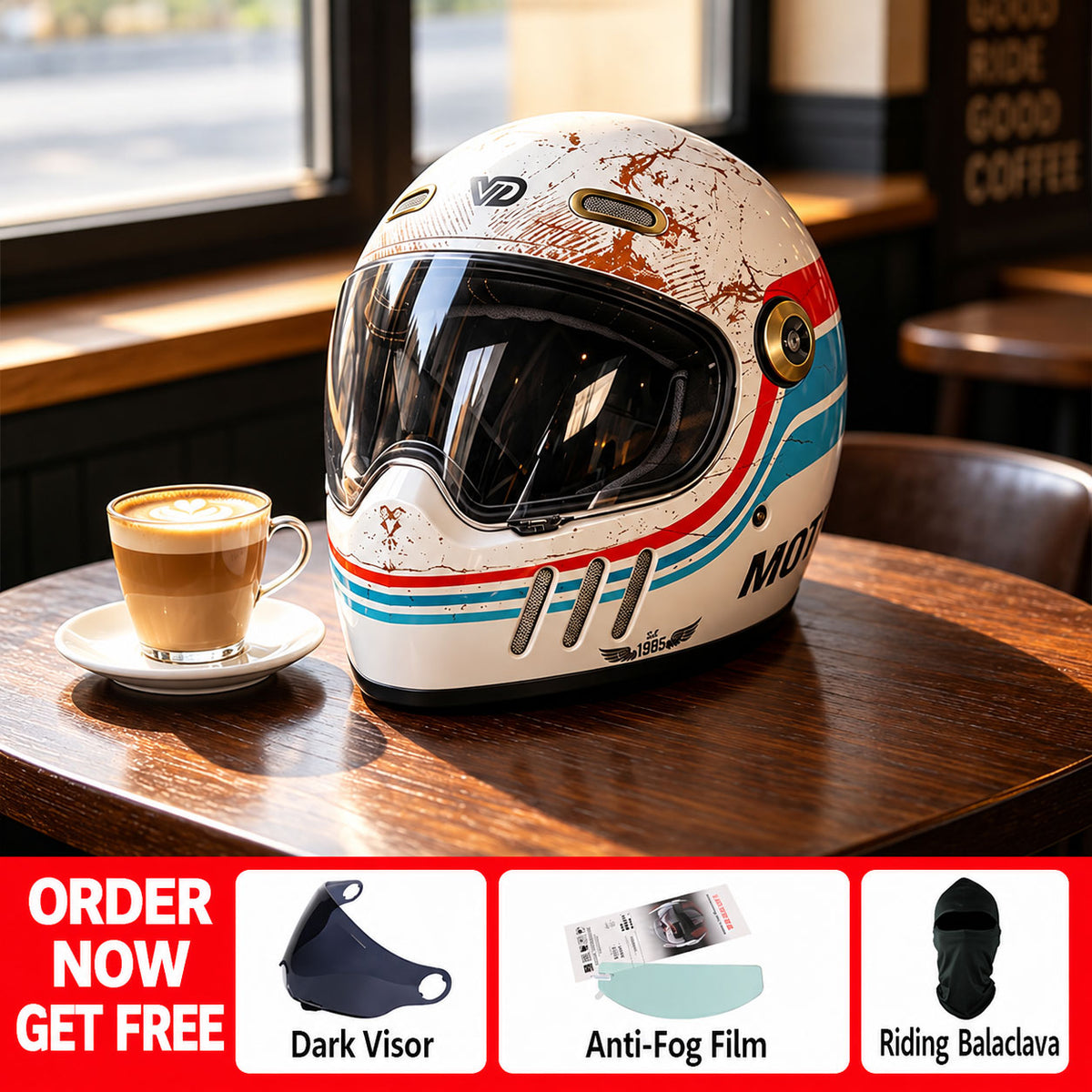 Retro Motorcycle Helmet Suitable for Cruiser Riding-I300