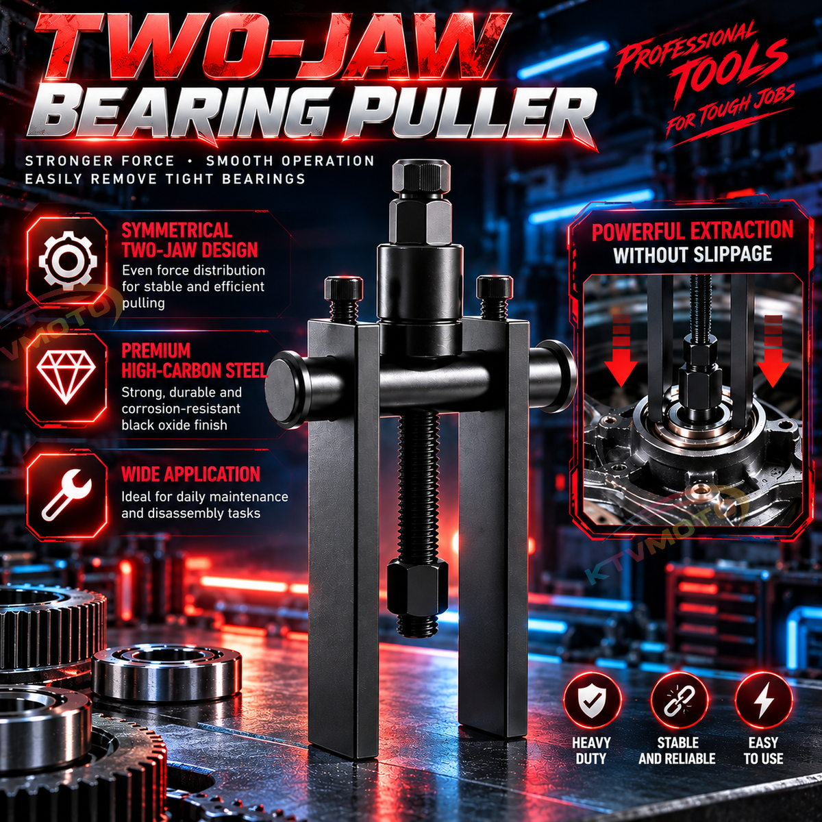 8–25mm Blind Hole Bearing Puller Set — Motorcycle and Automotive Wheel Bearings-M01