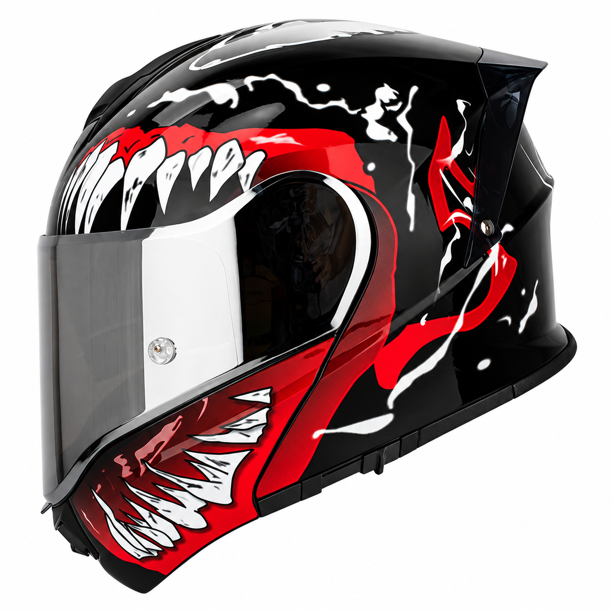 Big-Size Racing-Grade Modular Flip-Up Motorcycle Helmet with Dual-Visor Design - I289