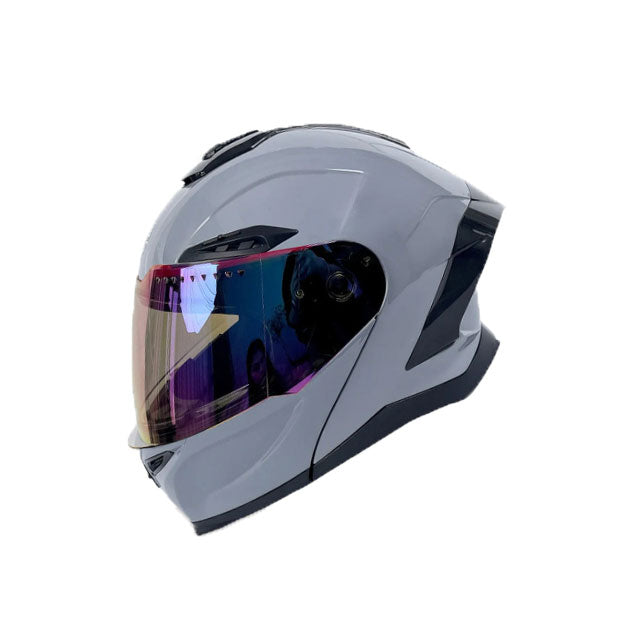 Modular motorcycle helmet with dual flip-up visor (DOT) approved-I66