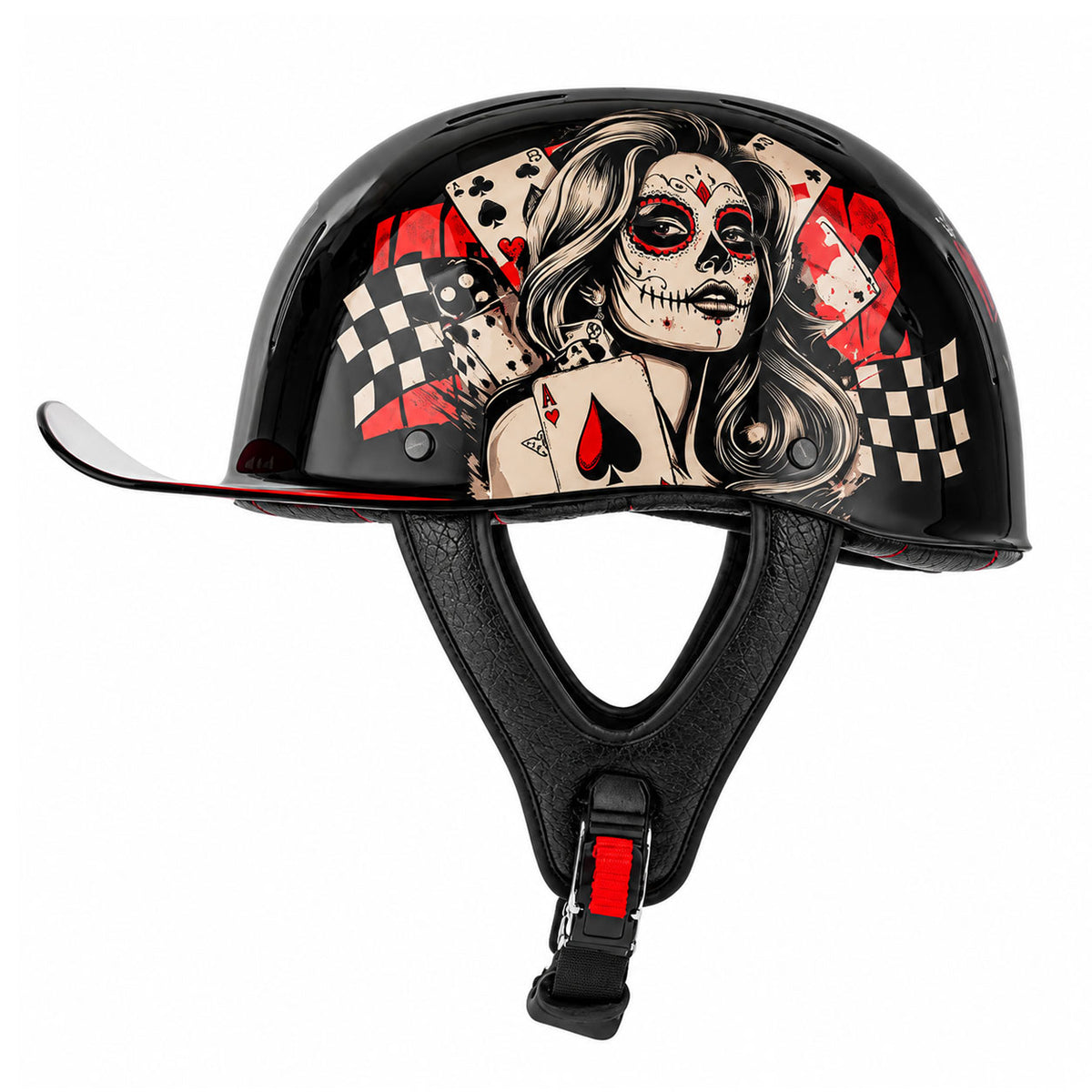 Retro Carbon Fiber Breathable Half-Helmet for Cruiser Motorcycles-I292