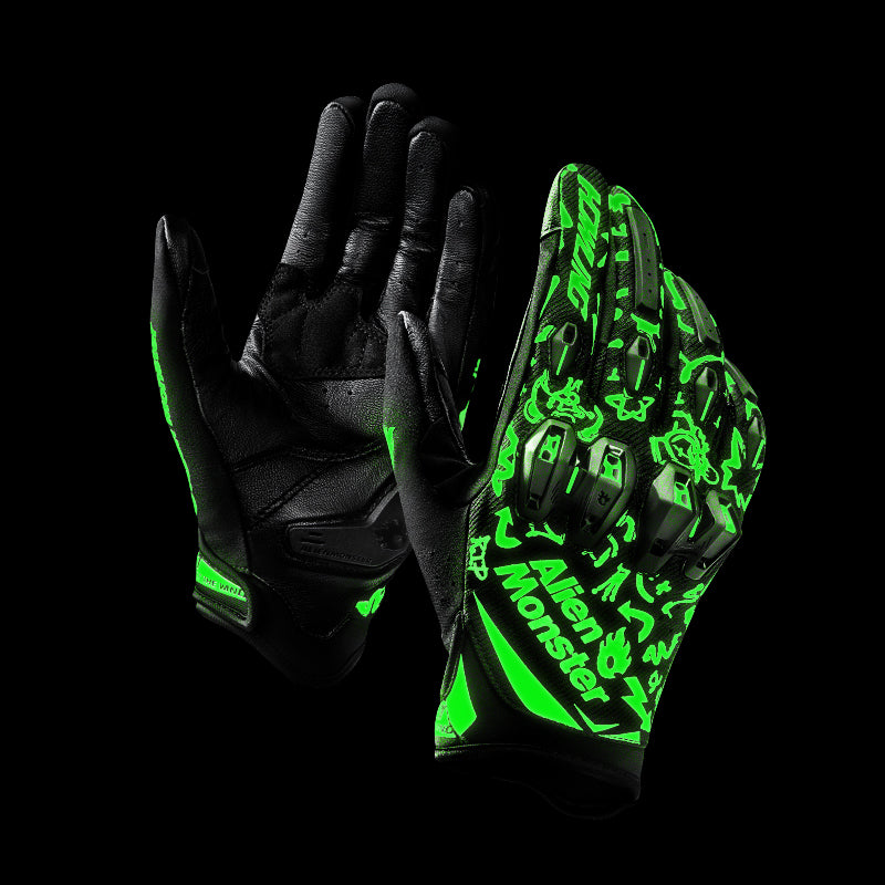 CE certified luminous leather gloves-G20
