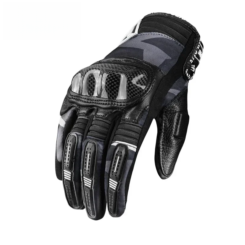 Touchscreen design, PVC material, carbon fiber motorcycle gloves-G27