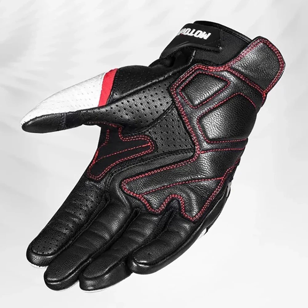 Off-road motorcycle touch screen breathable carbon fiber protective full finger gloves-G06