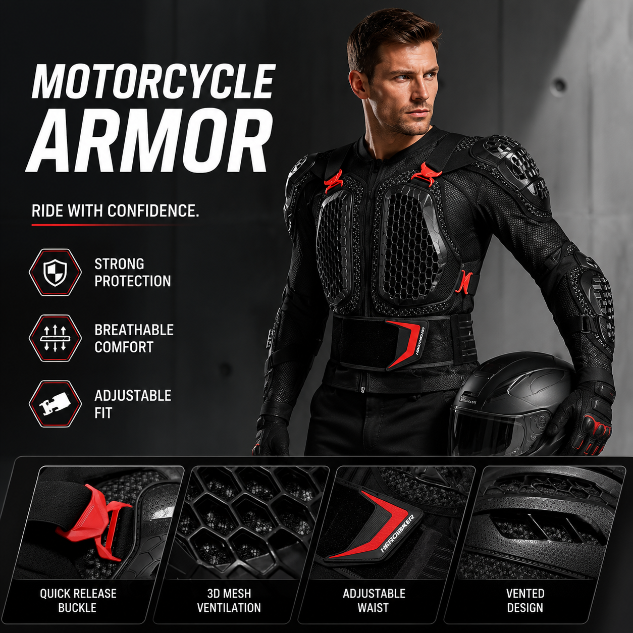 CE Full Chest and Back Armor Plus Size - F1