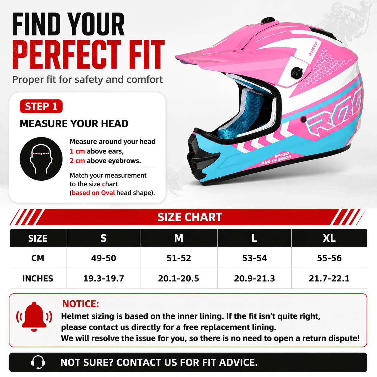 Motocross and ATV Helmet for Children and Teenagers-I143