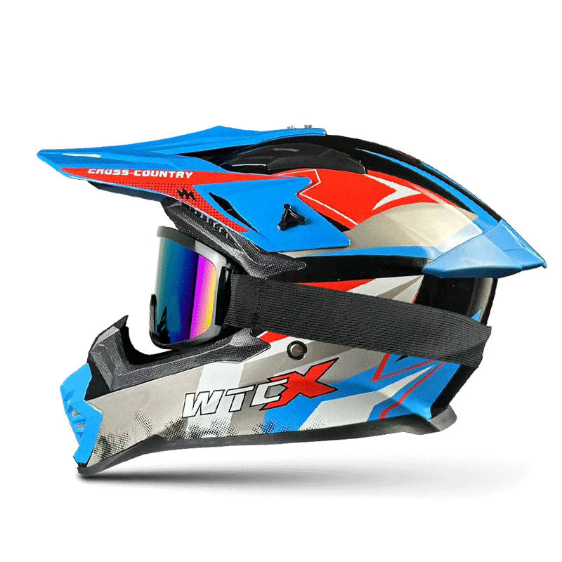 Colorful motocross helmets and goggles-I61