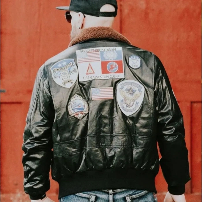 G1 flying cowhide jacket genuine leather casual jacket-A2