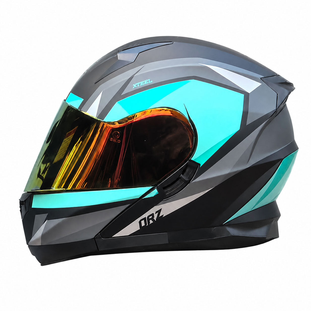 DOT-Certified Motorcycle Modular Helmet with Titanium Dark Red Visor-I212