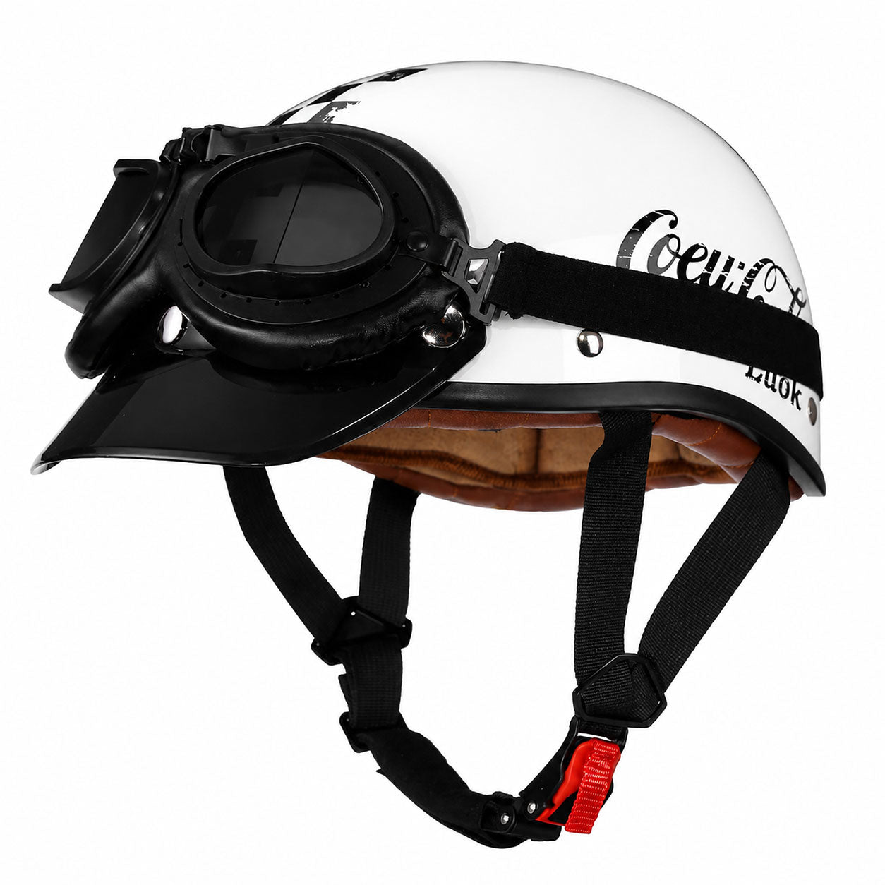 Retro half-helmet, summer travel gear-I18