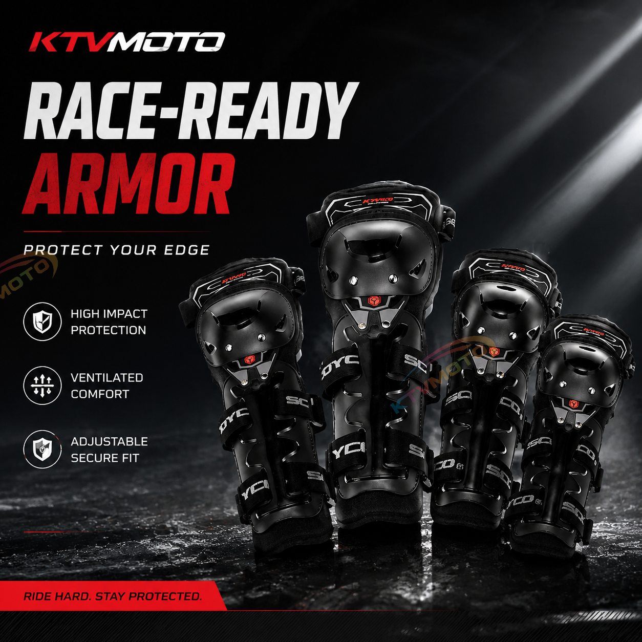 4-Piece Motocross Protective Gear Set-Y45