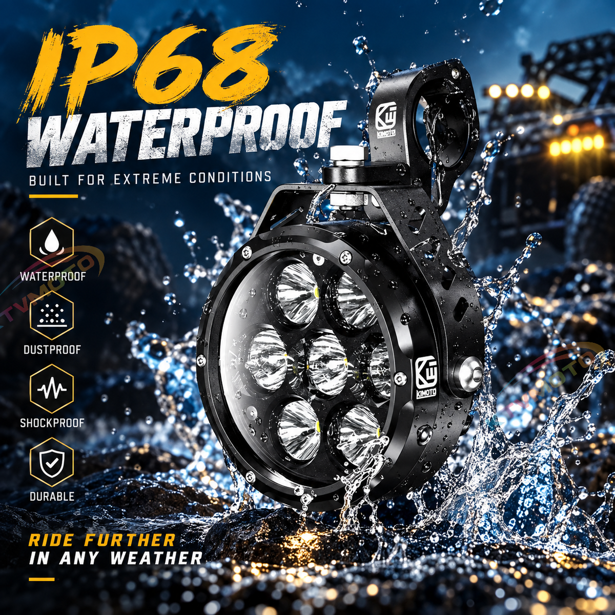 4.5-inch 90W LED Motorcycle Auxiliary Fog Light-D18