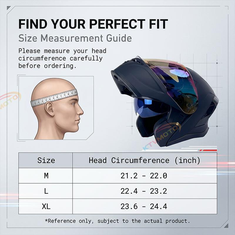 Modular motorcycle helmet with dual flip-up visor (DOT) approved-I66