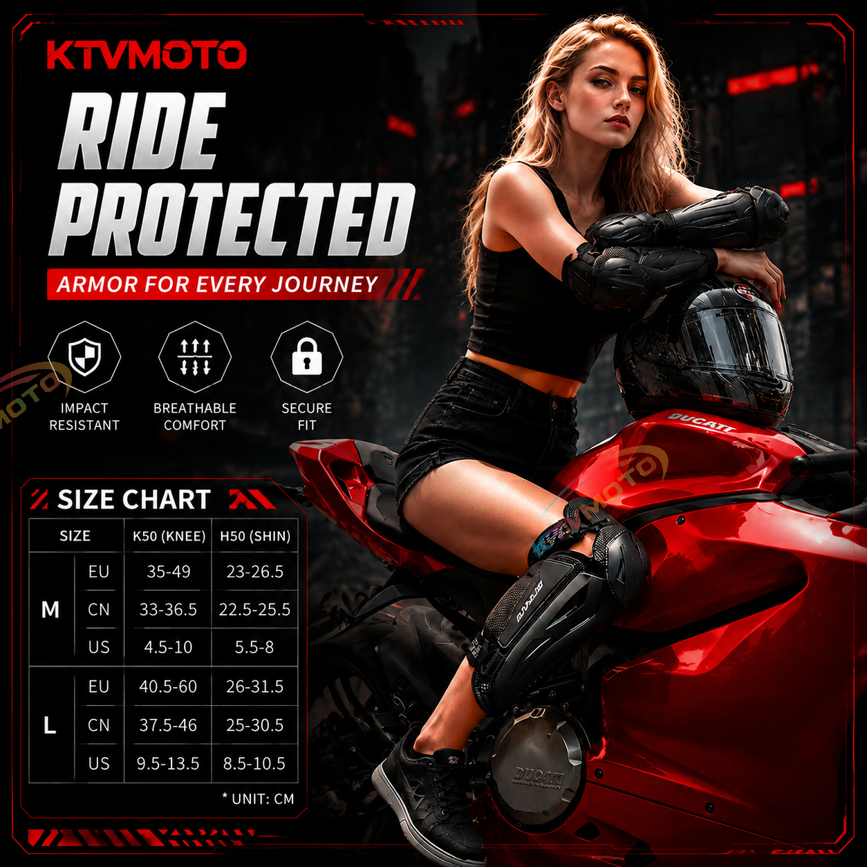 Carbon fiber motorcycle knee guards-Y44