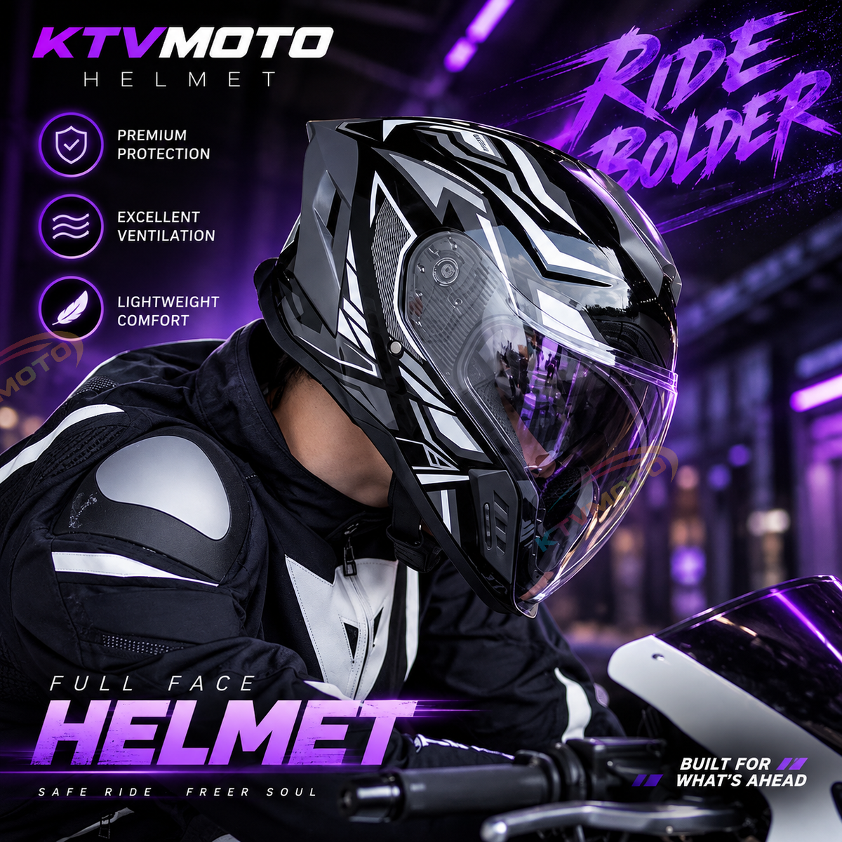 All-season full-face helmet with dual visors-I278