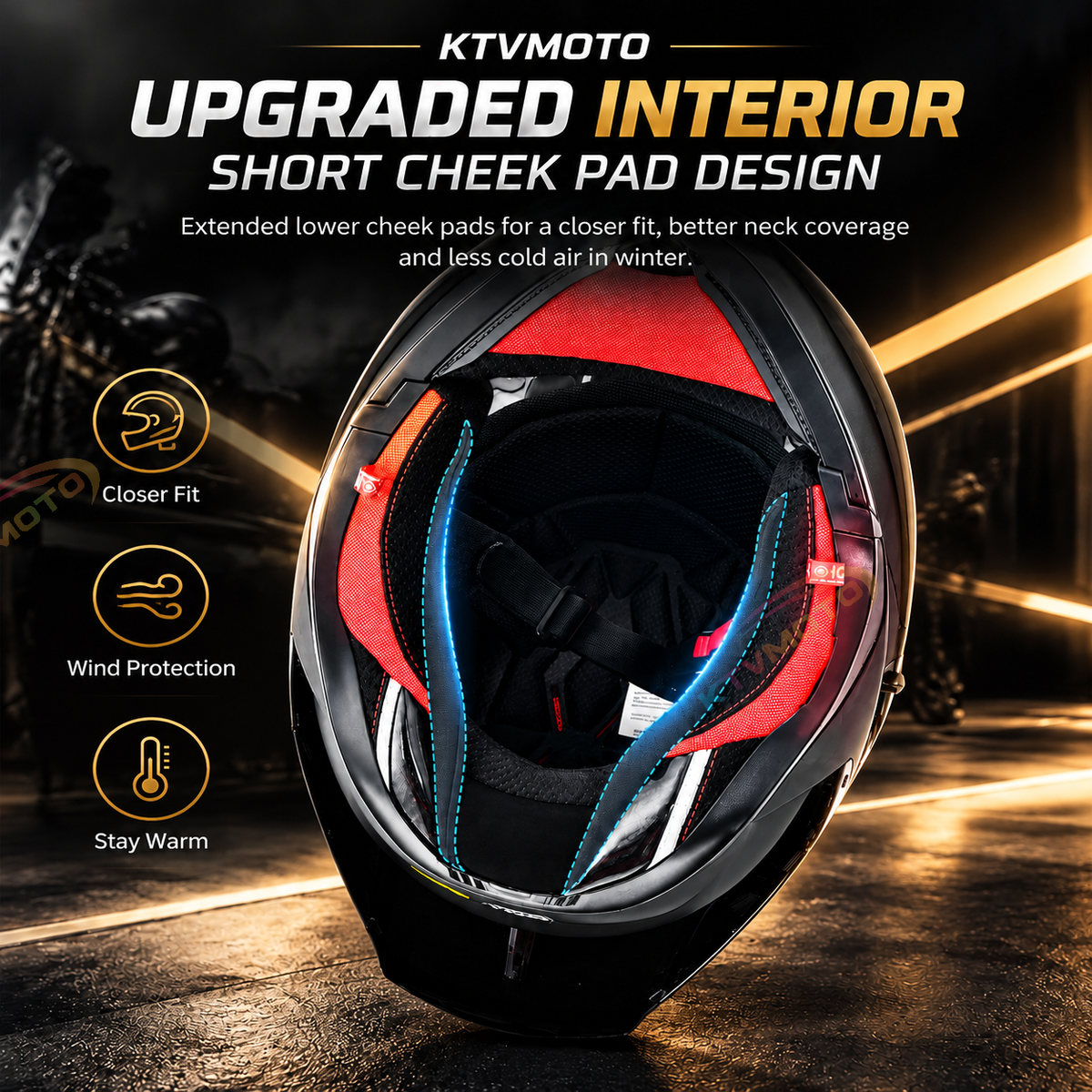 Modular Motorcycle Helmet for Cruising and Track Riding-I309