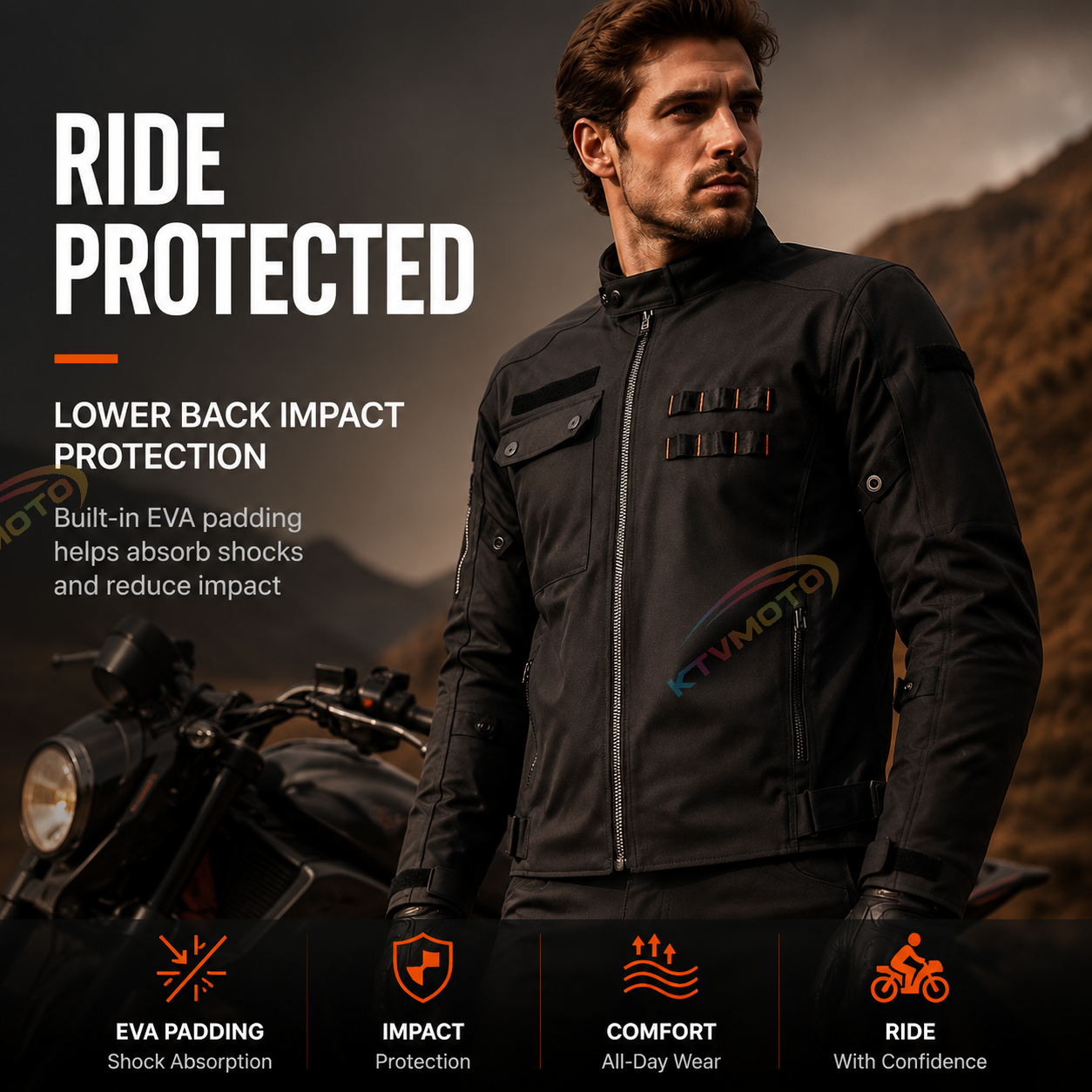 CE Windproof and waterproof motorcycle riding gear-J87