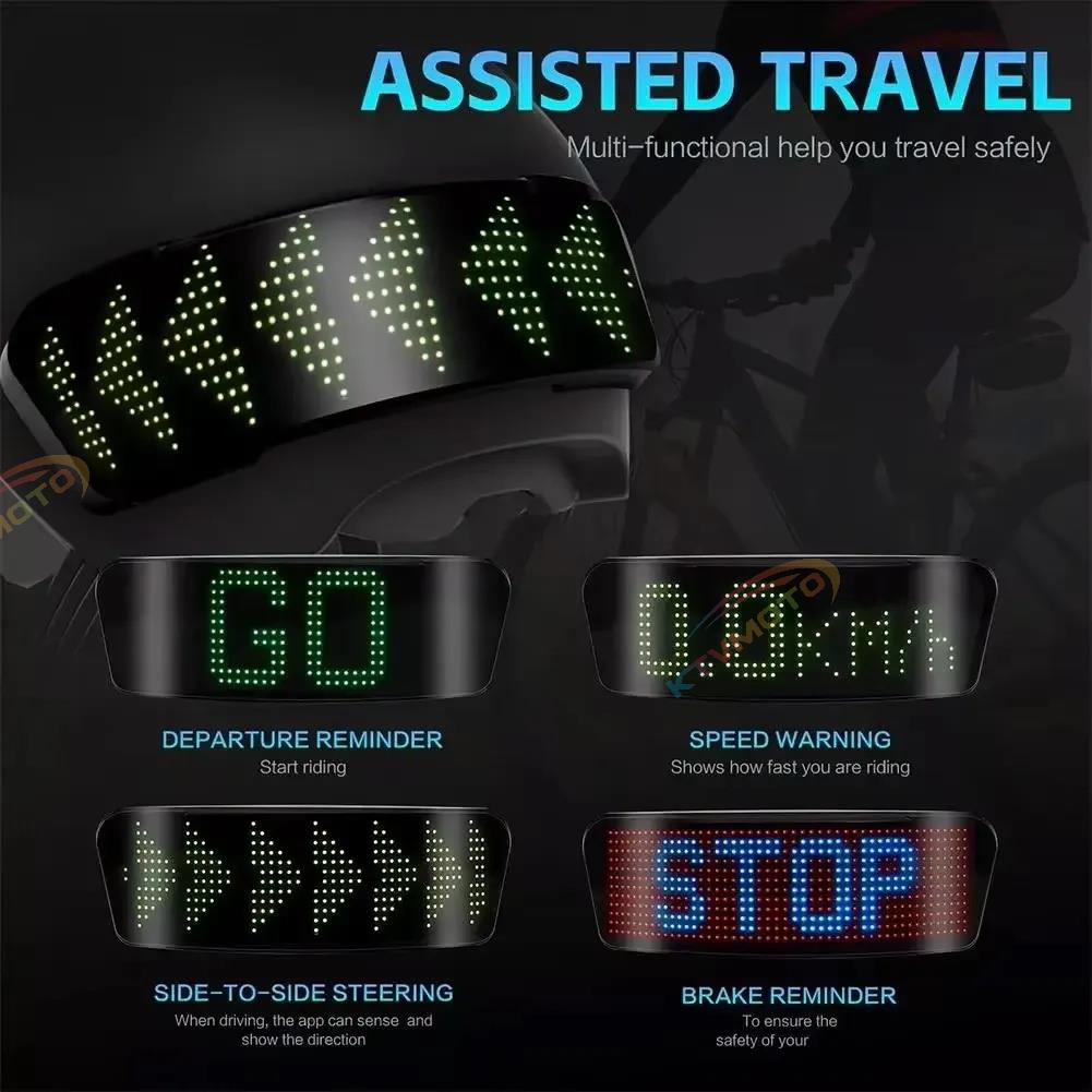 LED Motorcycle, Bicycle, and Electric Bike Sensor Helmet Display-D20