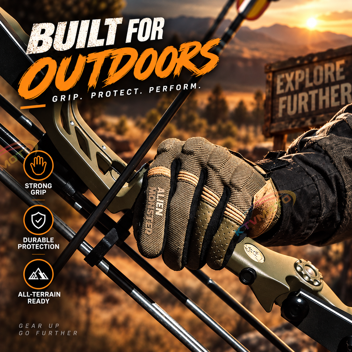 KTVMOTO DIY Retro Cruiser Touchscreen Motorcycle Gloves - G28