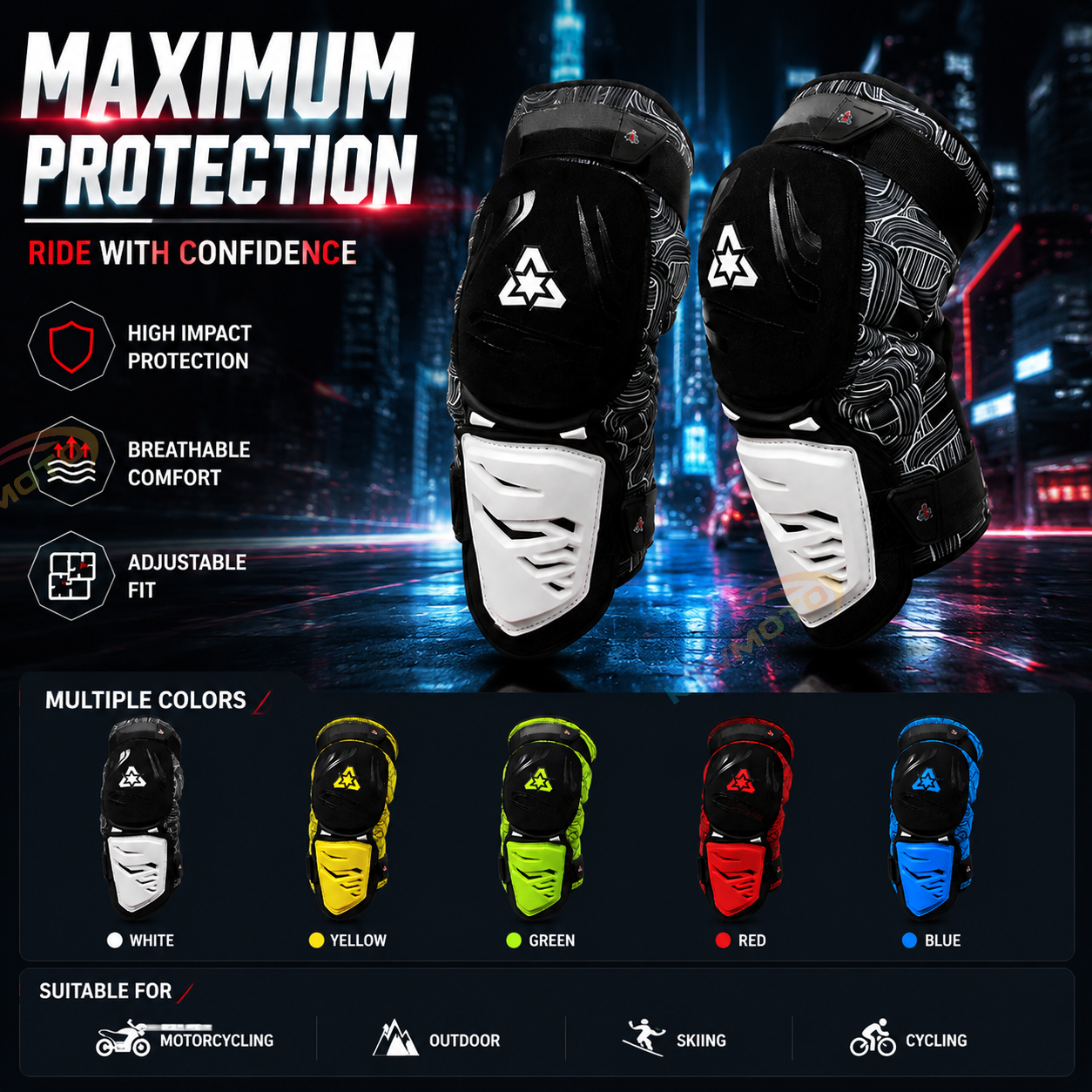 Motorcycle Off-Road Knee Guards-Y39