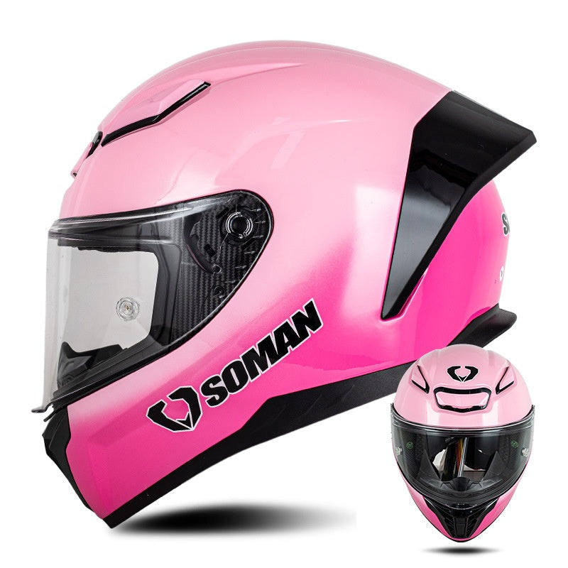 Carbon fiber textured motorcycle helmet racing equipment — I56