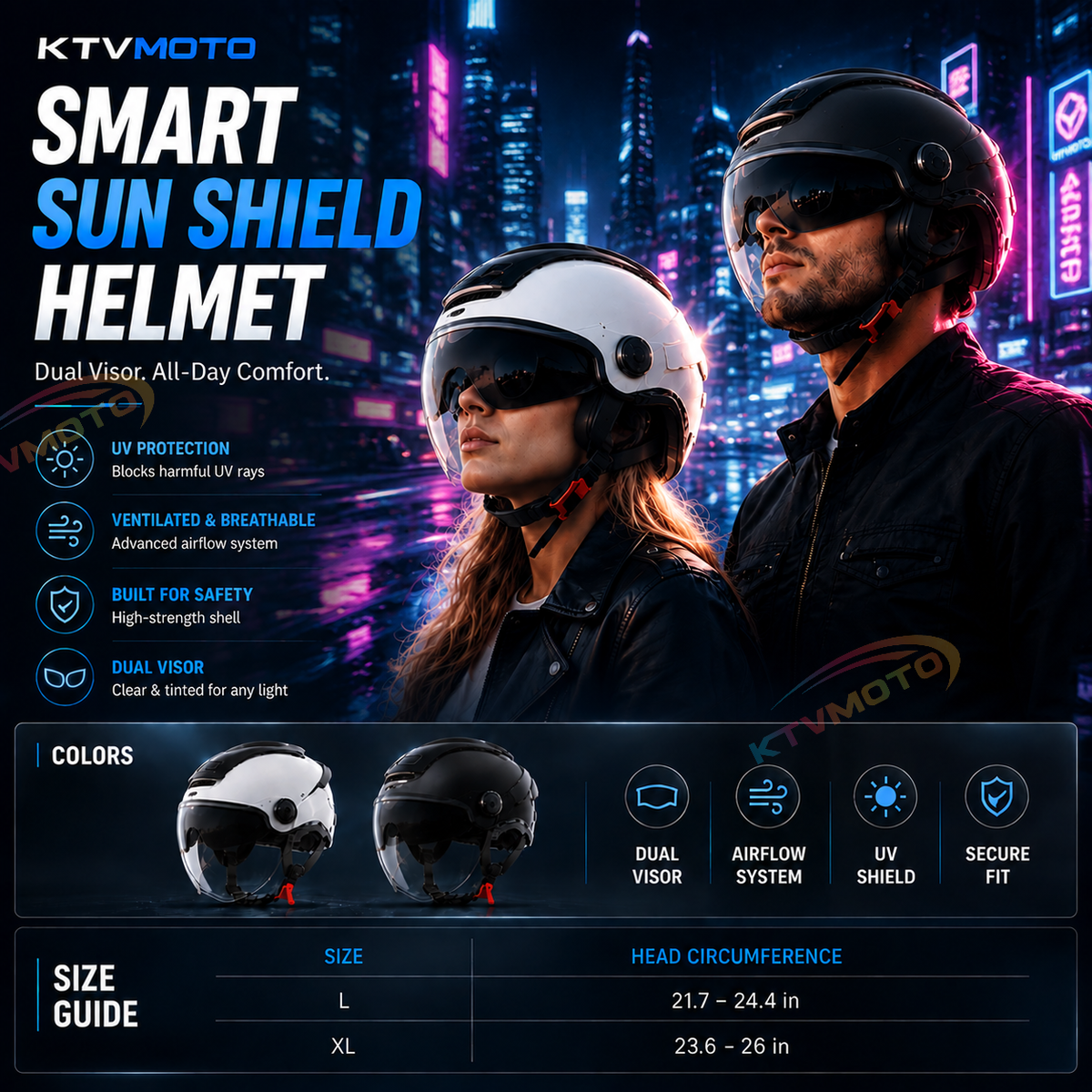 Breathable, sun-protective motorcycle half-helmet-I148