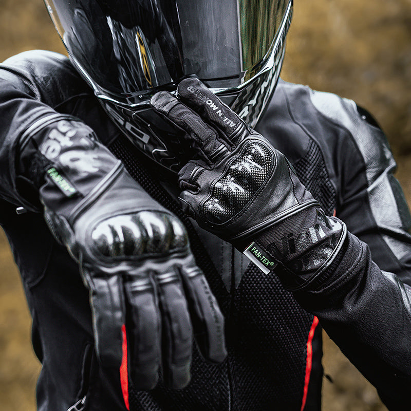 Winter Waterproof Touchscreen Leather Motorcycle Gloves-G08