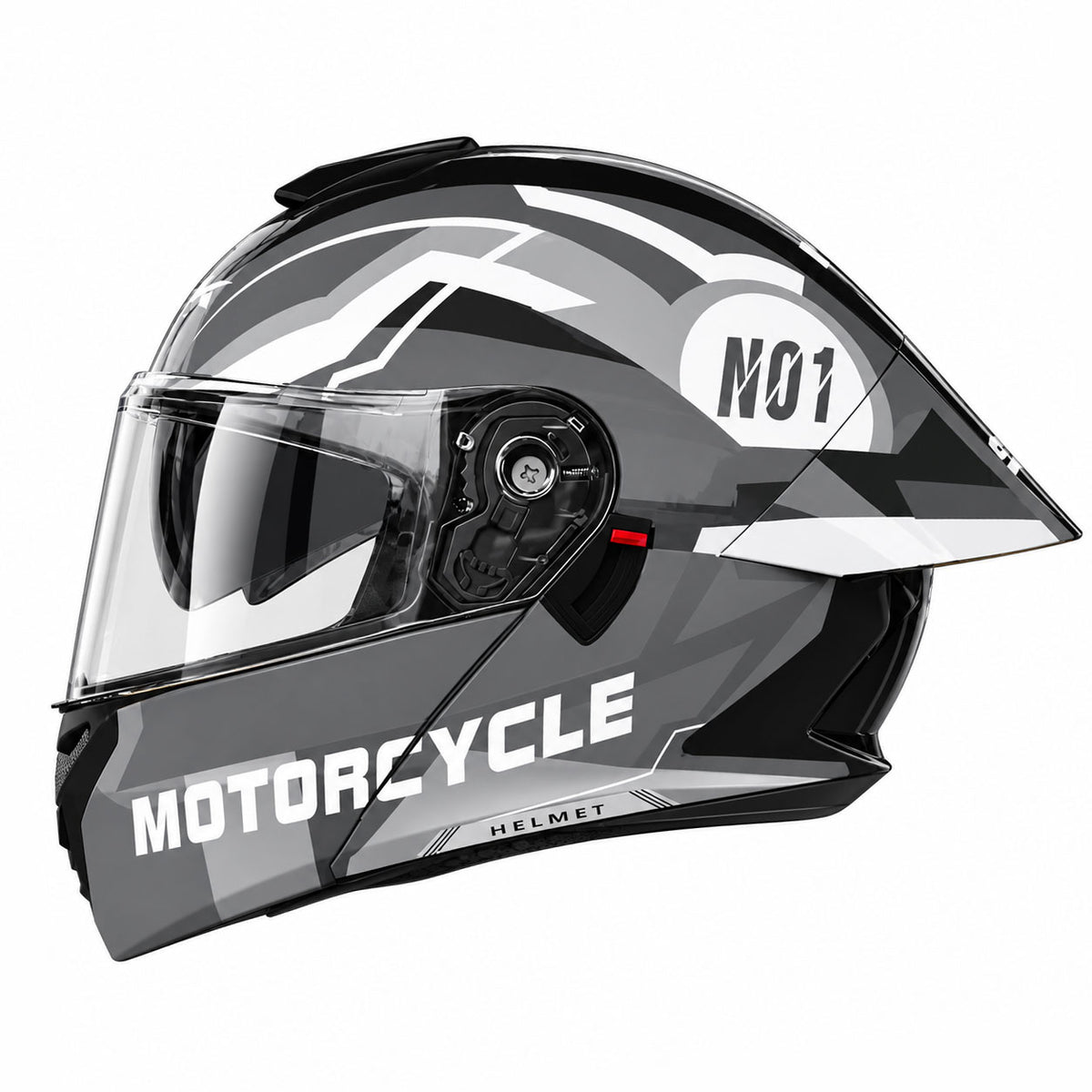 Full-face modular motorcycle helmet with dual visors-I286