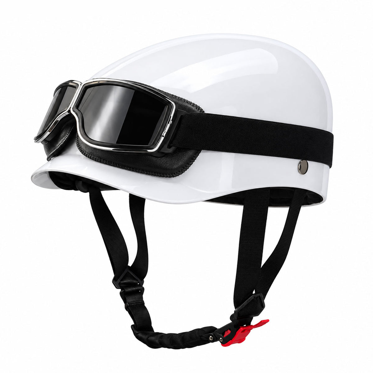 Retro-style carbon fiber beret-style motorcycle helmet-I285