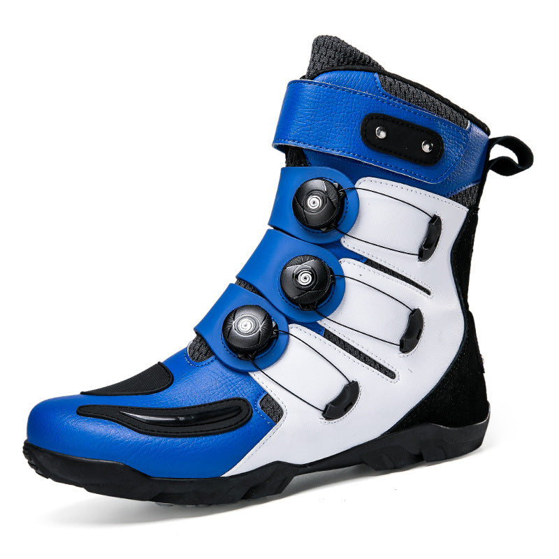 Rotatable buckle high-top motorcycle riding boots-K131
