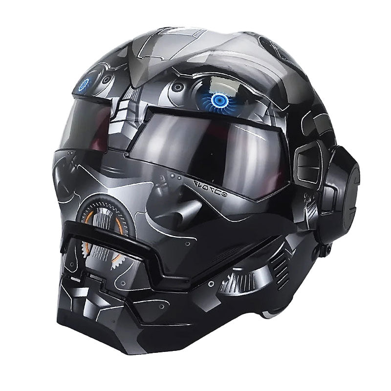 Sci-Fi Robot-Style Full-Face Helmet-I11