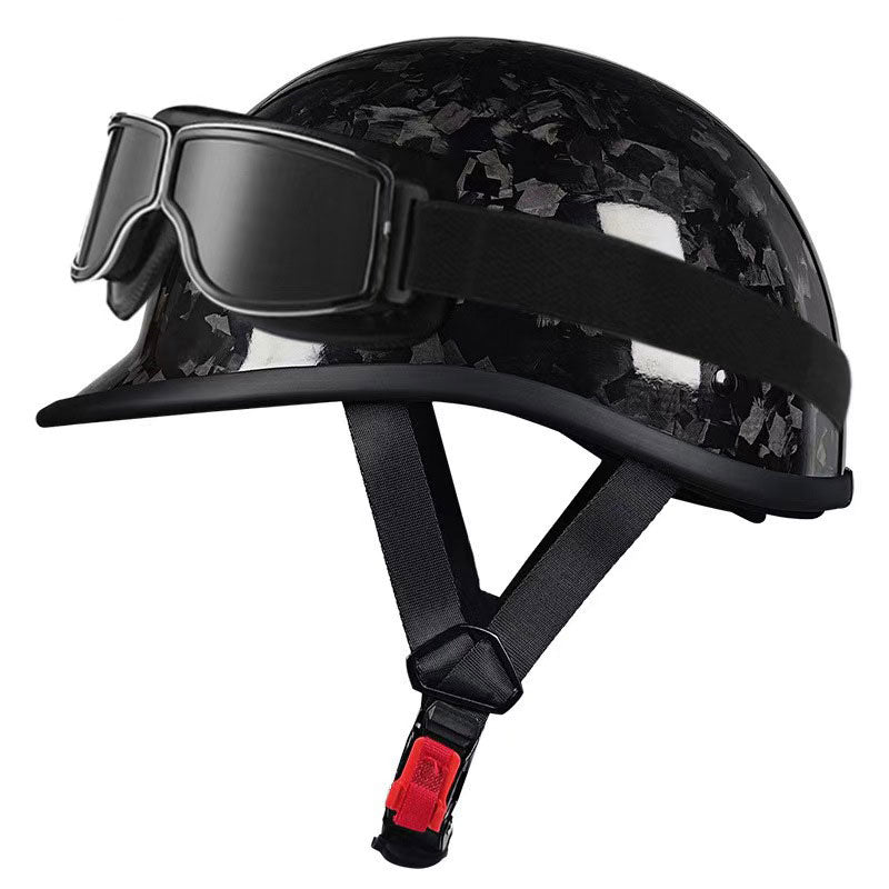 Carbon Fiber Vintage Motorcycle Half Helmet-I135
