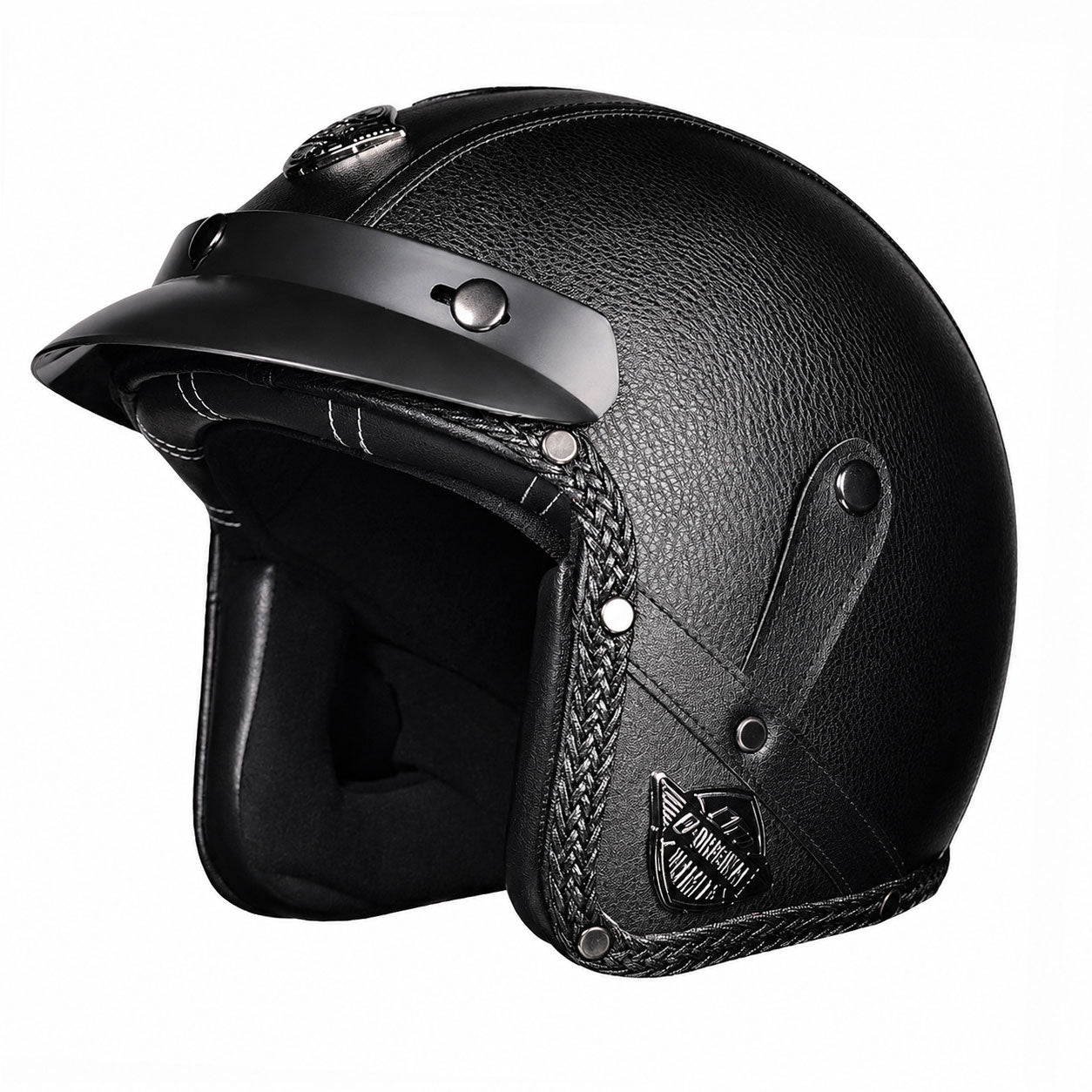 Retro lightweight open-face motorcycle helmet-I26