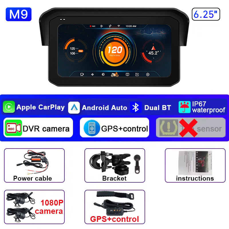 2025 New Model Cross-Border Motorcycle Dashcam with GPS Positioning and Blind Spot Detection Function - M9