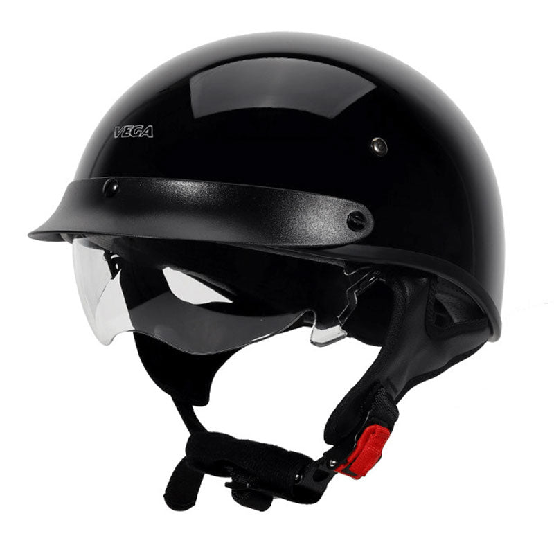 KTVMOTO Vintage Open Face Motorcycle Helmet with Visor-I38