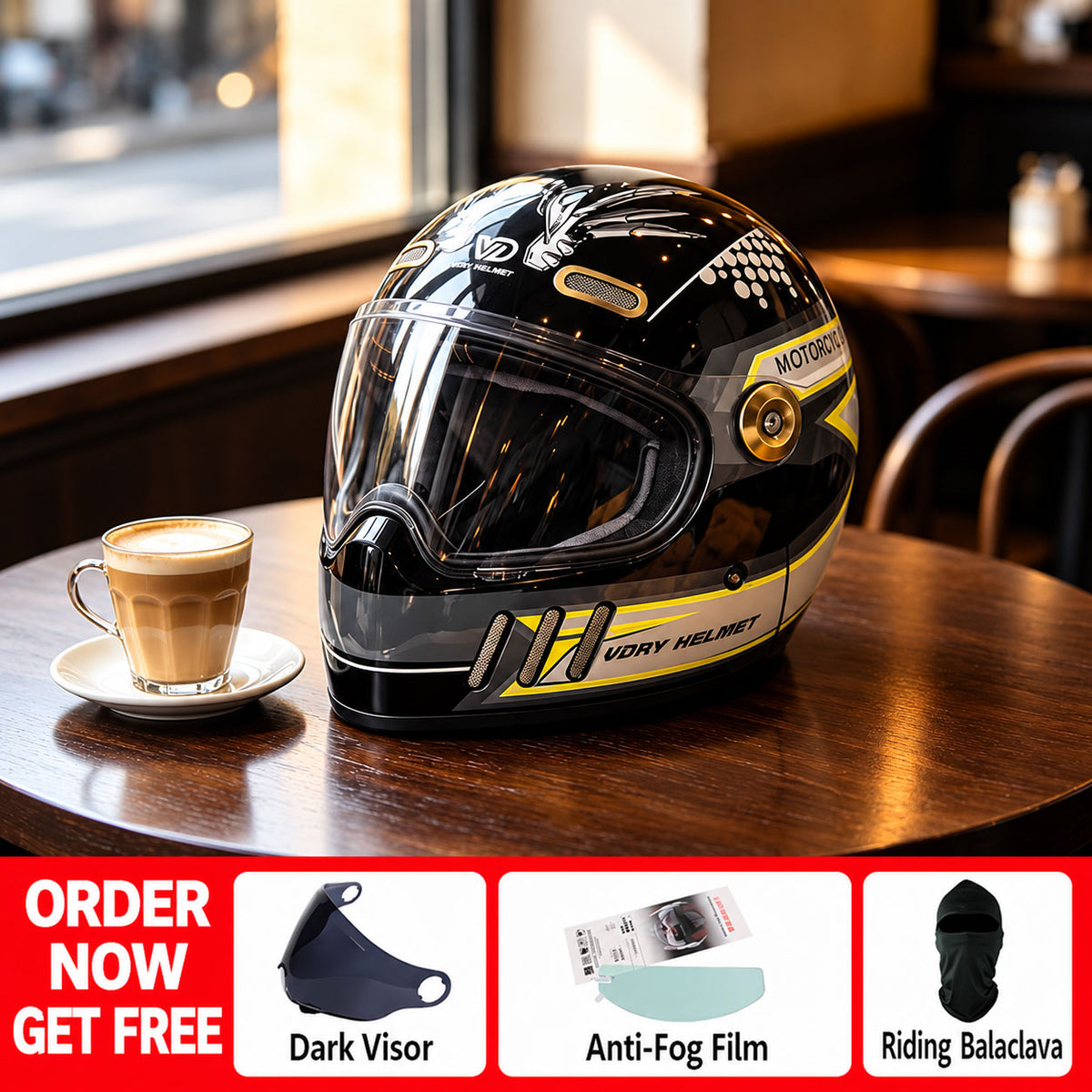 Retro Motorcycle Helmet Suitable for Cruiser Riding-I300