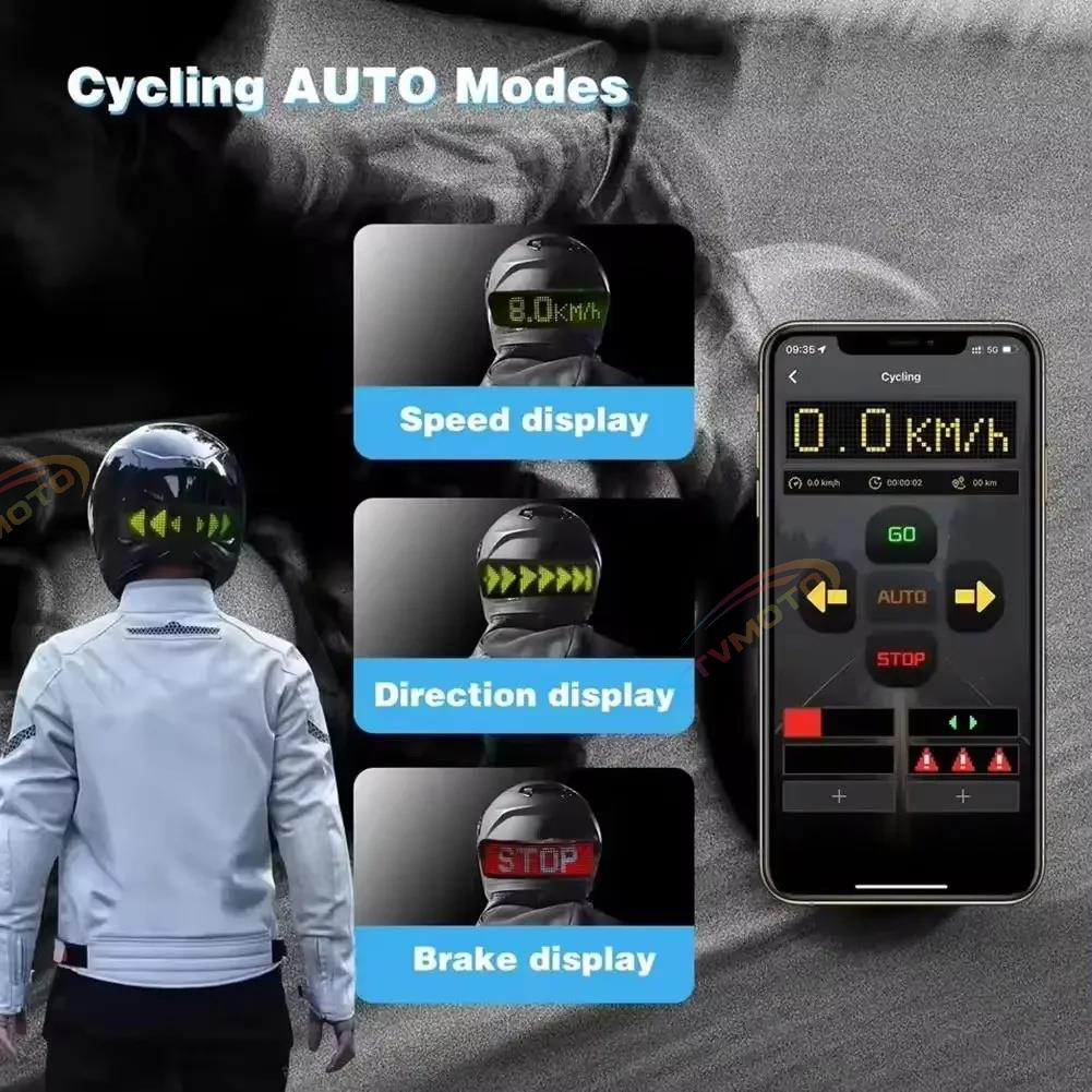 LED Motorcycle, Bicycle, and Electric Bike Sensor Helmet Display-D20