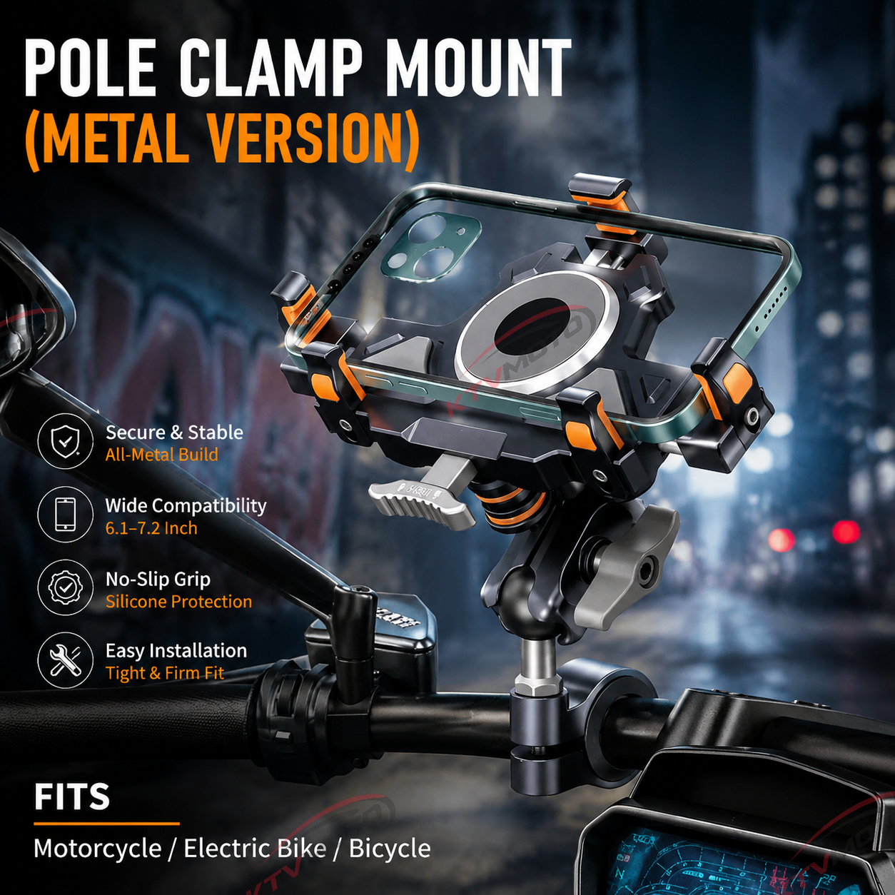 🔥Aluminum alloy double shock absorption mobile phone holder-M27
