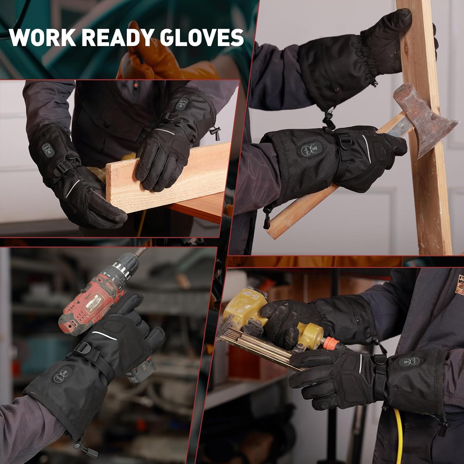 Heated Gloves for Men Women with Touchscreen for Winter Outdoor