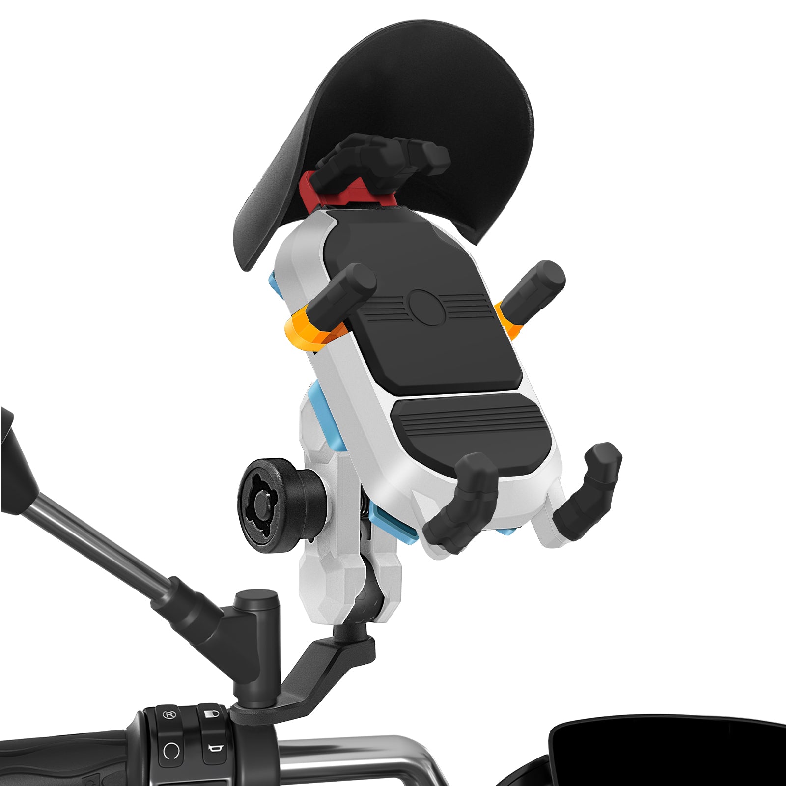 15W Wireless Charging Anti-theft Shockproof Motorcycle Phone Holder - M42