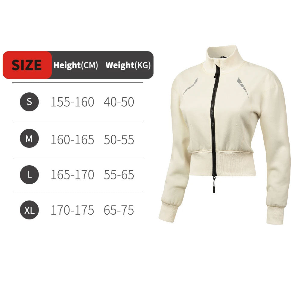 CE Protective Pad Women's Fleece-Lined Cycling Armor Jacket-J36