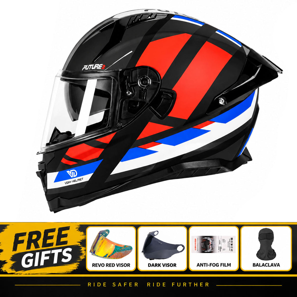DOT-Certified Trendy Full-Face Motorcycle Helmets for Couples-I301