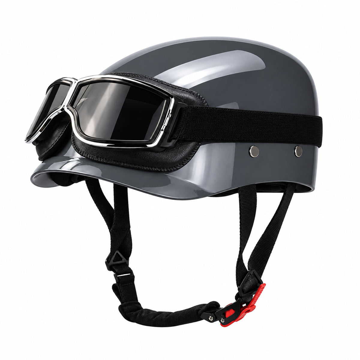 Retro-style carbon fiber beret-style motorcycle helmet-I285