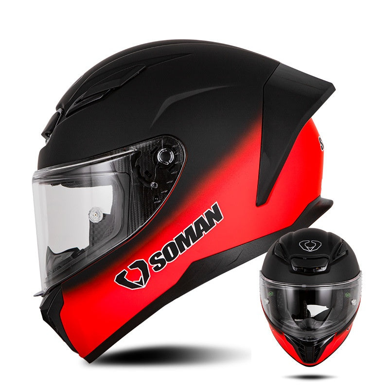 Carbon fiber textured motorcycle helmet racing equipment — I56